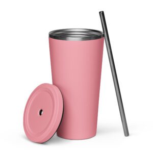 NOUHATOUCH Insulated tumbler with a straw